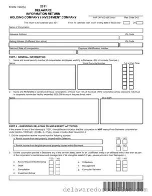 Fill Out Your Delaware 1902 B Form