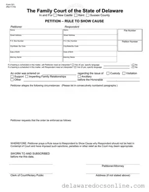 Fill Out Your Delaware 321 Form