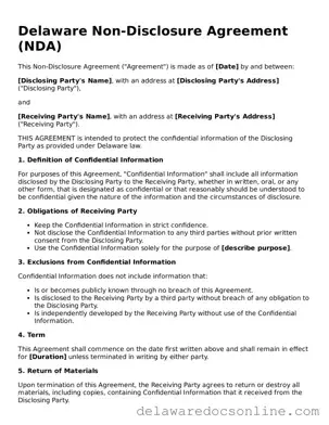 Attorney-Verified  Non-disclosure Agreement Document for Delaware