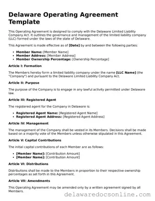 Attorney-Verified  Operating Agreement Document for Delaware