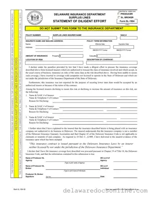 Fill Out Your Delaware Sl Form
